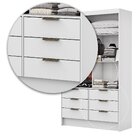 Guarda-roupa 02 Portas De Correr 06 Gavetas Sevilha Branco