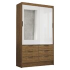 Guarda-roupa 02 Portas De Correr Com Espelho 06 Gavetas Sevil