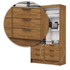 Guarda-roupa 02 Portas De Correr Com Espelho 06 Gavetas Sevil