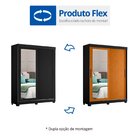 Guarda-roupa 02 Portas De Correr Com Espelhos Spin Preto / Ci