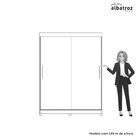 Guarda-roupa 02 Portas De Correr Com Espelhos Spin Preto / Ci