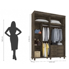 Guarda-roupa 02 Portas De Correr Solteiro Portugal Amadeirado