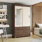 Guarda-roupa 02 Portas Deslizantes 04 Gavetas Com Espelho B25