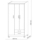 Guarda Roupa 03 Portas E 02 Gavetas Line Imbuia/champanhe - V