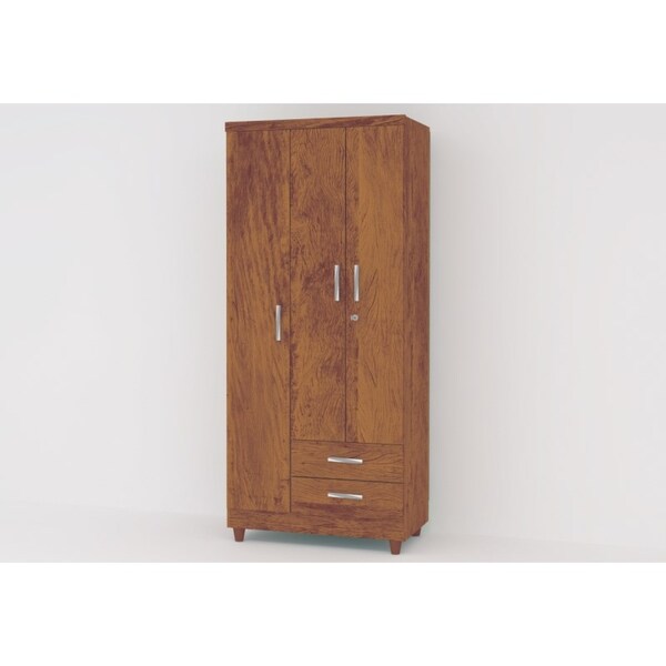 Guarda Roupa 03 Portas E 02 Gavetas Line Imbuia/rústico - Vlr