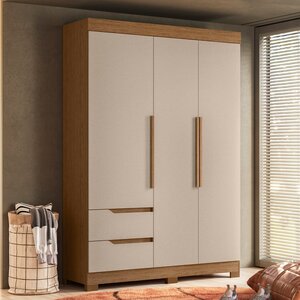 Guarda-roupa 03 Portas E 02 Gavetas Vivacce Solteiro Jatobá