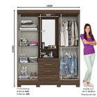 Guarda Roupa 04 Portas 03 Gavetas Nápole Henn