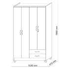 Guarda Roupa 04 Portas E 02 Gavetas Line Canela Vlr Móveis
