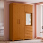 Guarda-roupa 04 Portas E 04 Gavetas Com Espelho Virtus Soltei