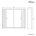 Guarda-roupa 04 Portas Jacarandá Com Espelhos Cinamomo / Off