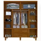 Guarda Roupa 04 Portas Madeira Com Espelho Chicago 104 At Mov