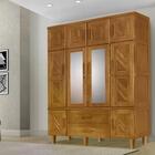 Guarda Roupa 04 Portas Madeira Com Espelho Chicago 104 At Mov