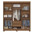 Guarda-roupa 06 Portas 2 Gavetas Com Espelho Mdp Toledo Jatoba
