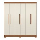 Guarda-roupa 06 Portas 2 Gavetas Mdp Toledo Jatobá/areia