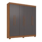 Guarda-roupa 06 Portas 2 Gavetas Mdp Toledo Jatobá/grafitte
