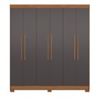 Guarda-roupa 06 Portas 2 Gavetas Mdp Toledo Jatobá/grafitte