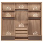 Guarda-roupa 06 Portas 5 Gavetas Com Espelho Mdp Torino Wood