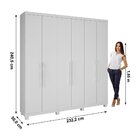 Guarda Roupa 06 Portas 5 Gavetas Honduras 06 Portas Móveis Ri