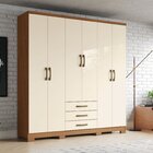 Guarda-roupa 06 Portas E 03 Gavetas Caju Nature/off White