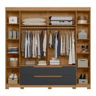 Guarda-roupa 06 Portas E 04 Gavetas Doble Casal Nature/titani