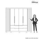 Guarda-roupa 06 Portas E 04 Gavetas Doble Casal Nature/titani