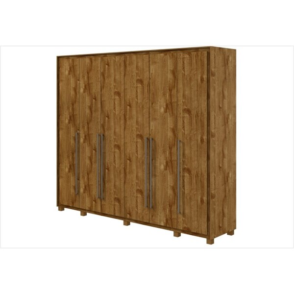 Guarda Roupa 06 Portas E 06 Gavetas Com Pés Reali Rovere Soft