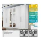 Guarda Roupa 06 Portas E 08 Gavetas Robust Branco