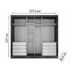 Guarda Roupa 06 Portas E 08 Gavetas Robust Branco