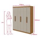 Guarda-roupa 06 Portas Easy Slim Amendoa Clean/off White