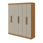 Guarda-roupa 06 Portas Easy Slim Amendoa Clean/off White