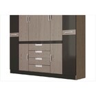 Guarda Roupa 08 Portas E 04 Gavetas Realce Carvalho Com Onix