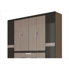 Guarda Roupa 08 Portas E 04 Gavetas Realce Carvalho Com Onix