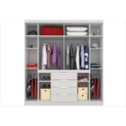 Guarda Roupa 08 Portas E 04 Gavetas Realce Carvalho Com Onix