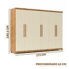 Guarda Roupa 100% Em Mdf Com 6 Portas E 4 Gavetas Madeirado O