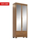 Guarda-roupa 100% Mdf 2 Portas 1 Gaveta Com Espelhos Smart Pl