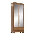 Guarda-roupa 100% Mdf 2 Portas 1 Gaveta Com Espelhos Smart Pl