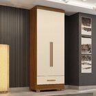 Guarda Roupa 100% Mdf 2 Portas 1 Gaveta Smart Plus Espresso M