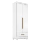 Guarda Roupa 100% Mdf 2 Portas 1 Gaveta Smart Plus Espresso M