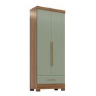 Guarda Roupa 100% Mdf 2 Portas 1 Gaveta Smart Plus Espresso M