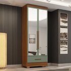 Guarda-roupa 100% Mdf 2 Portas Com Espelho Espresso Móveis Ci