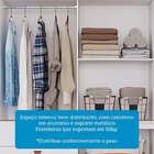 Guarda-roupa 100% Mdf 2 Portas De Correr 3 Gavetas E 6 Pés Ch