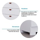 Guarda-roupa 100% Mdf 2 Portas De Correr 3 Gavetas E 6 Pés Ch