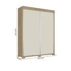 Guarda Roupa 100% Mdf 2 Portas De Correr Mustang Camas Fênix