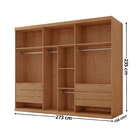 Guarda-roupa 100% Mdf 6 Portas 6 Gavetas Istambul Naturalle