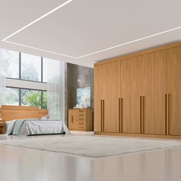 Guarda Roupa 100% Mdf 8 Portas 8 Gavetas - Daymont - Móveis D