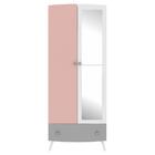 Guarda Roupa 100% Mdf Com Espelho, 2 Ptas E 1 Gav Doçura Mult