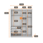 Guarda Roupa 100% Mdf Espelhado 9 Portas 6 Gavetas - Linea-br