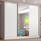 Guarda Roupa 100% Mdf Madesa Sevilha 3 Portas De Correr Com E