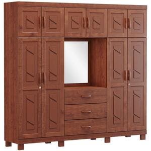 Guarda Roupa 10 Portas 3 Gavetas Capelão Cobre Imbuia 1263t ...