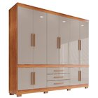 Guarda-roupa 10 Portas 3 Gavetas Parma Premium Cinamomo/off-w